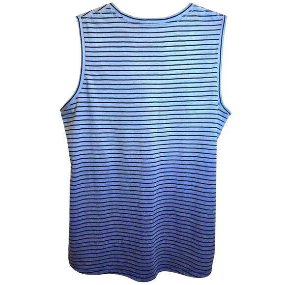 The North Face Striped Dip Dye Tank Top Womens Sz XL Blue Sleeveless Crewneck - Picture 4 of 13
